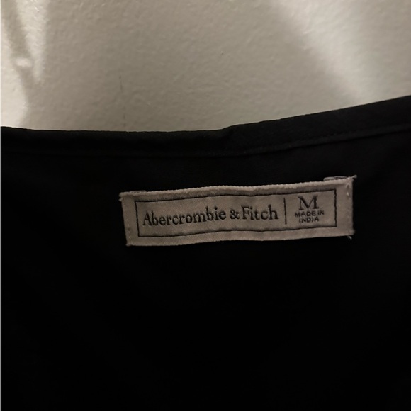 Abercrombie & Fitch Black Maxi Wrap Dress w/ Spaghetti Straps Size Medium Womens - Picture 4 of 4